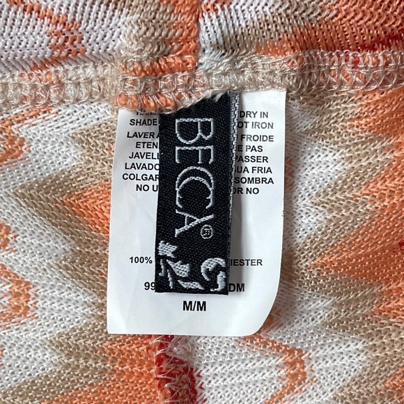 Becca Pants Womens Medium Beach Cover Up Chevron Knit Wide Leg Side Slits Resort - Picture 8 of 10